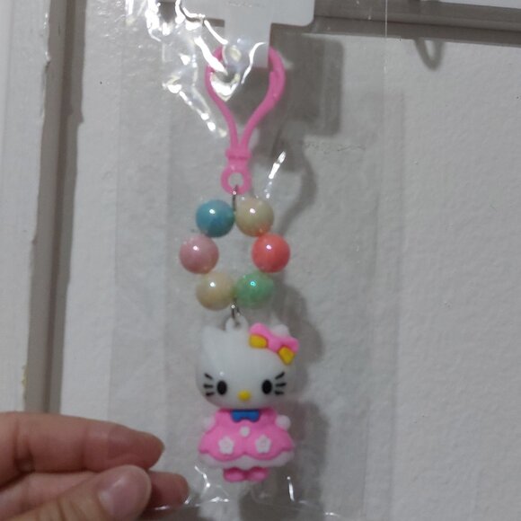 Cute Hello Kitty Clip On Charm For Bags Keychain Keyrings Cute Princess Dress - Picture 2 of 5